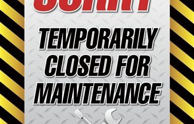 Thursday 18th April 2019 – Workshop closed for maintenance.